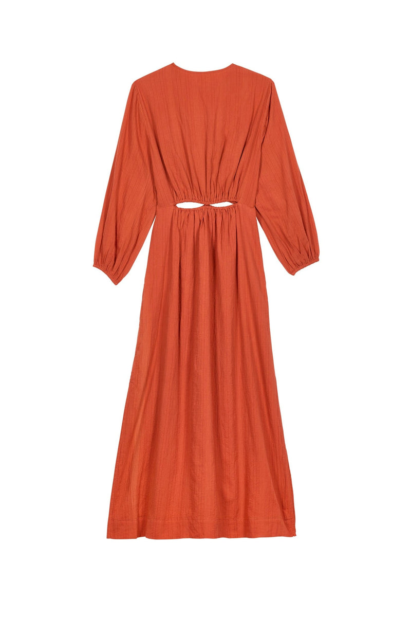 ROBE OMBELINE AJOUREE - MINERAL BLUE