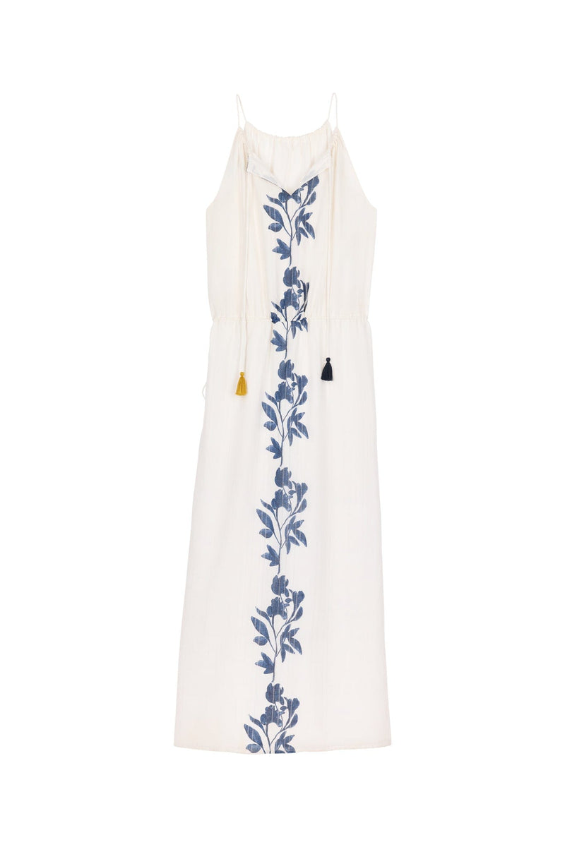 ROBE FIONA IMPRIME ORCHIDS - WHITE