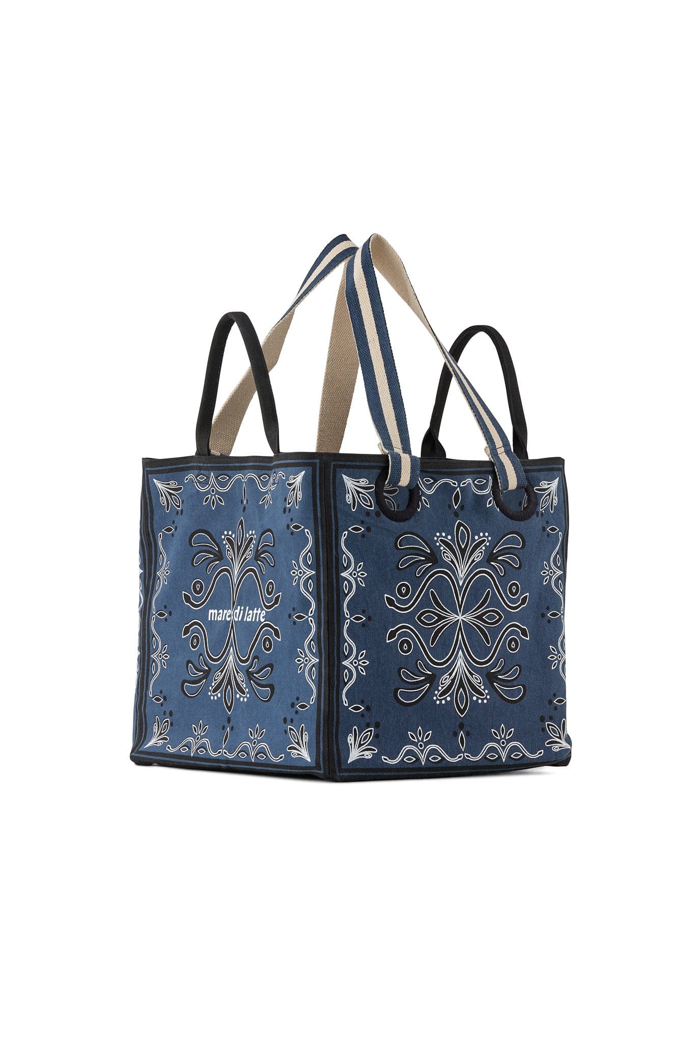 BAROQUE PRINT CUBE BAG - BLACK