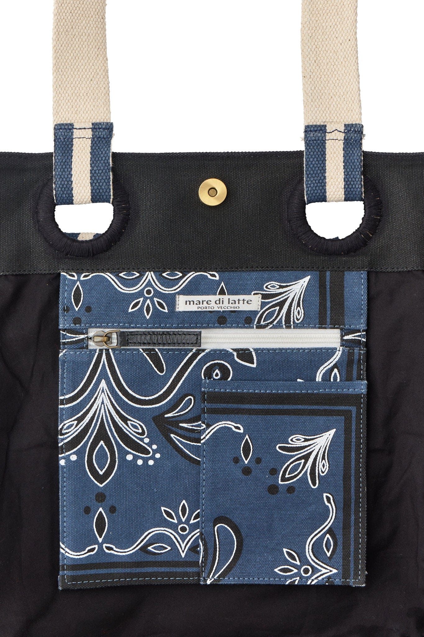BAROQUE PRINT CUBE BAG - BLACK