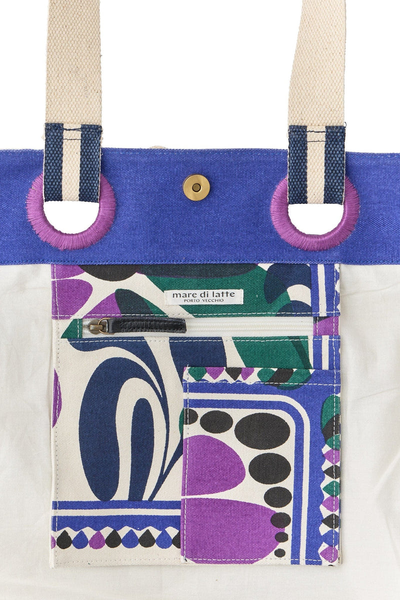 SAC CUBE IMPRIME RIVIERA - VIOLET