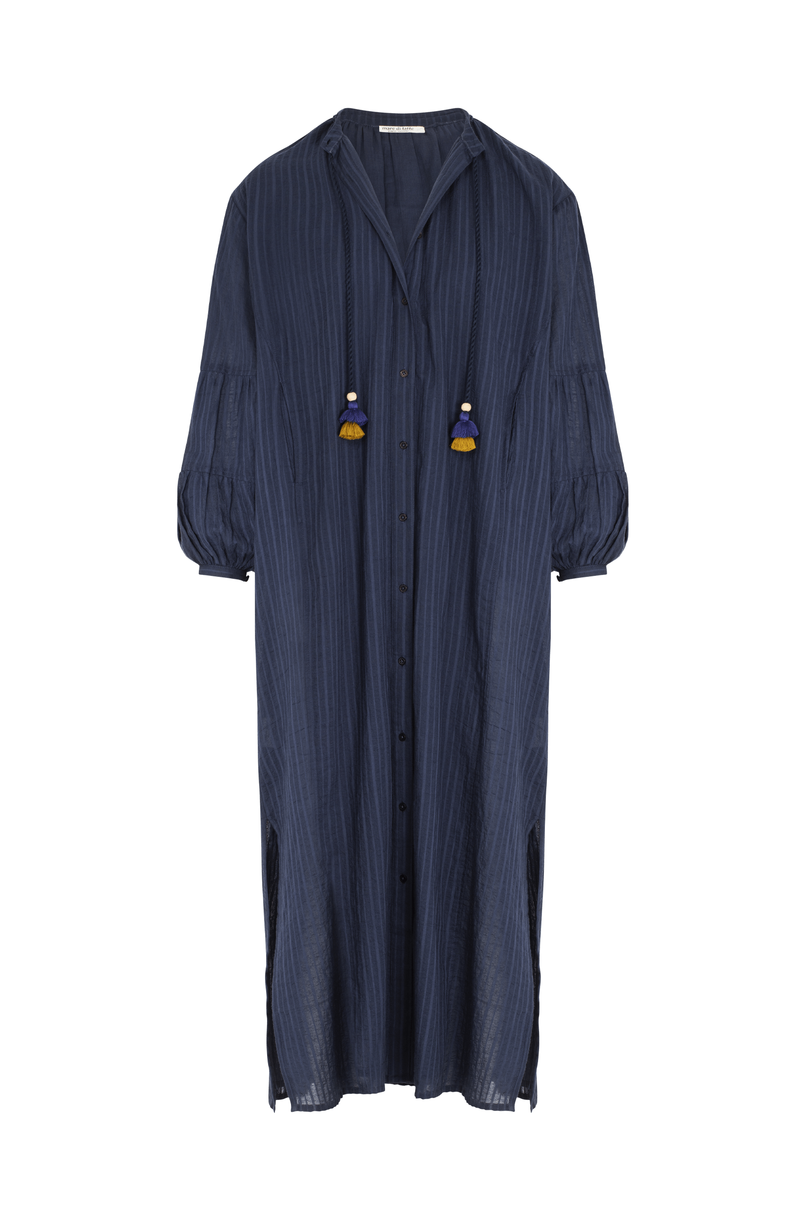 LONG WOVEN CHARLIE DRESS - DELHI BLUE