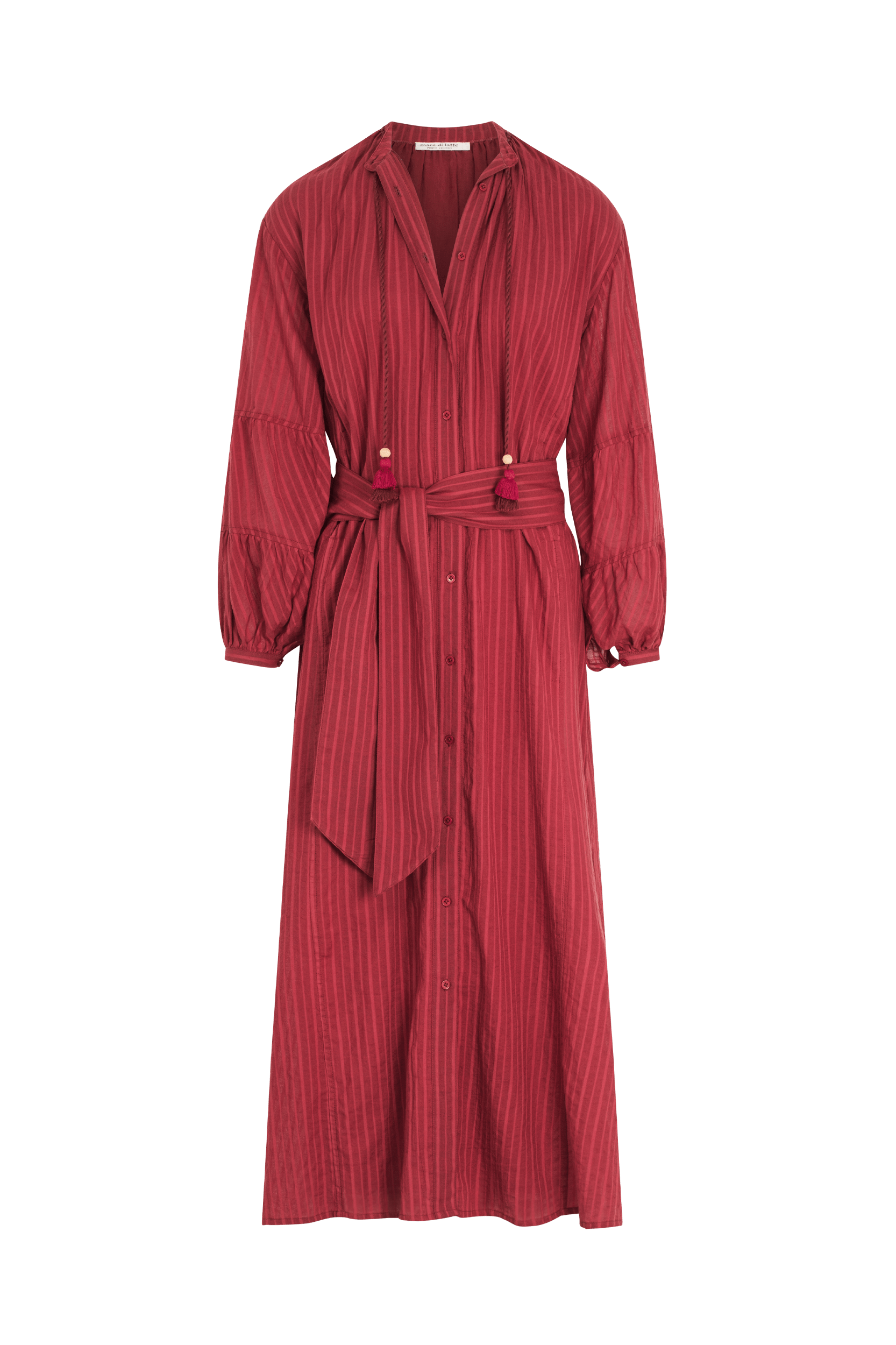 LONG WOVEN CHARLIE DRESS - PAPRIKA