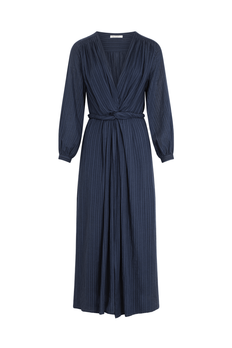 EMMANUELLE WOVEN DRESS - DELHI BLUE