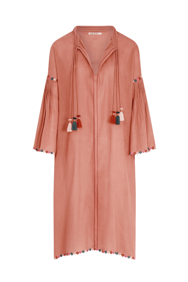 RIKA EMBROIDERED DRESS - BLUSH COMBO
