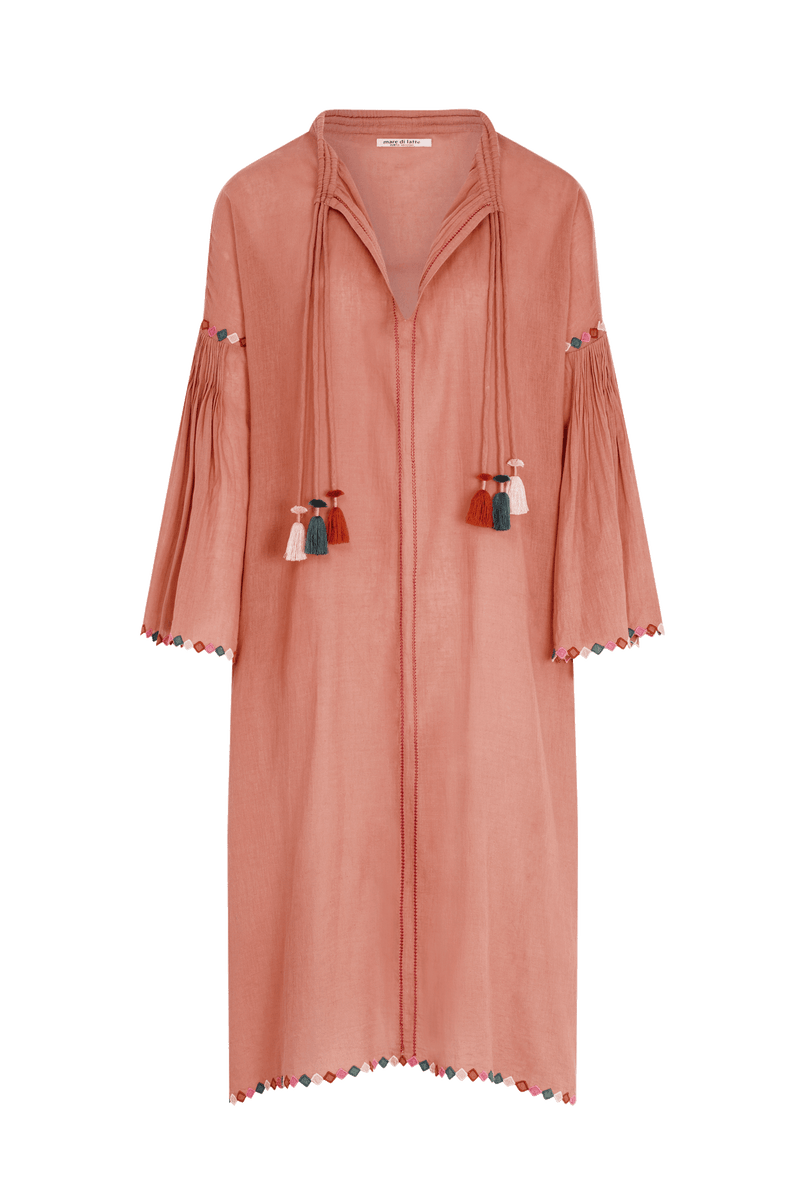RIKA EMBROIDERED DRESS - BLUSH COMBO