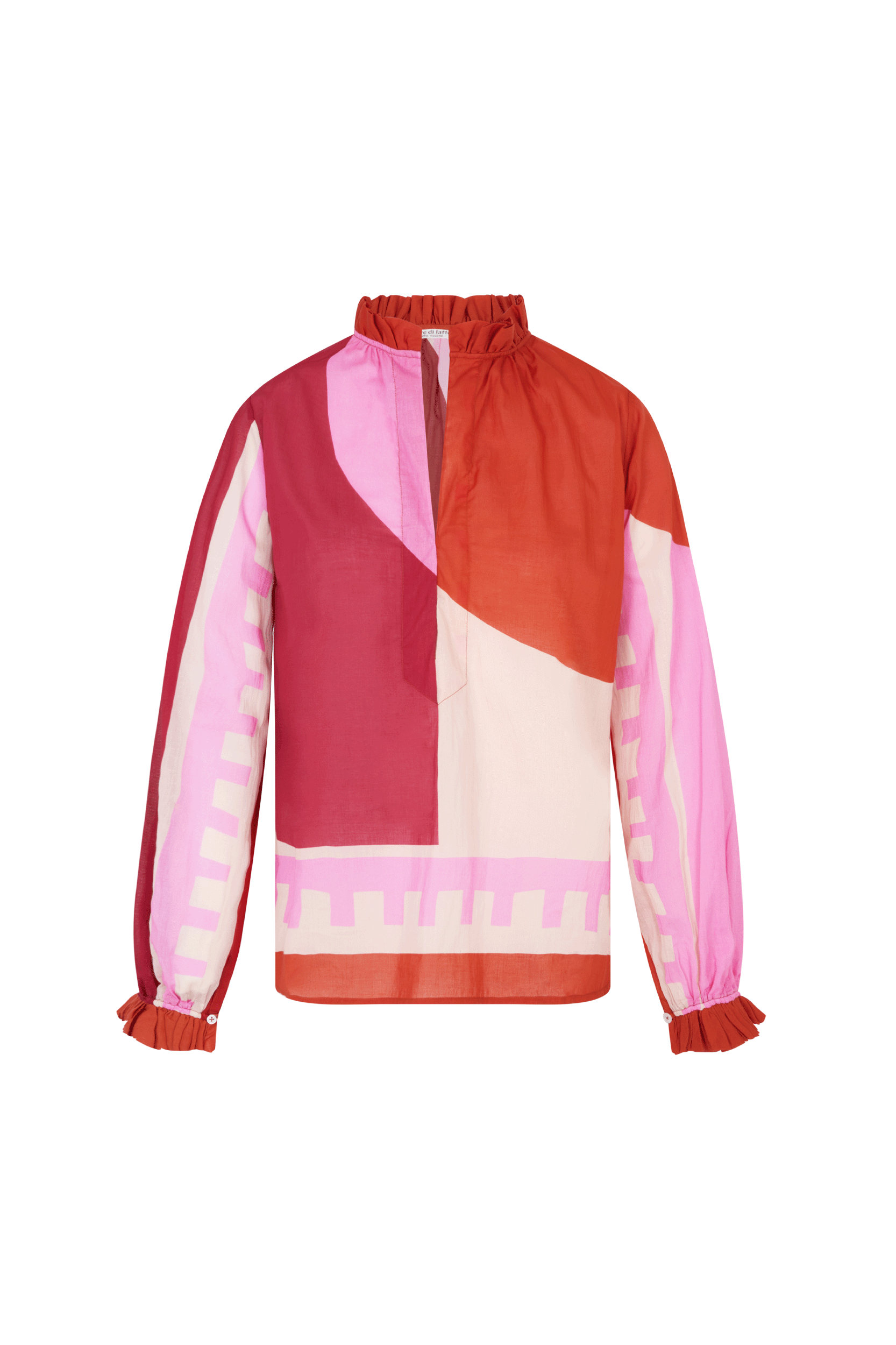 SAPHO BLOUSE GRAPHICO PRINT - PINK