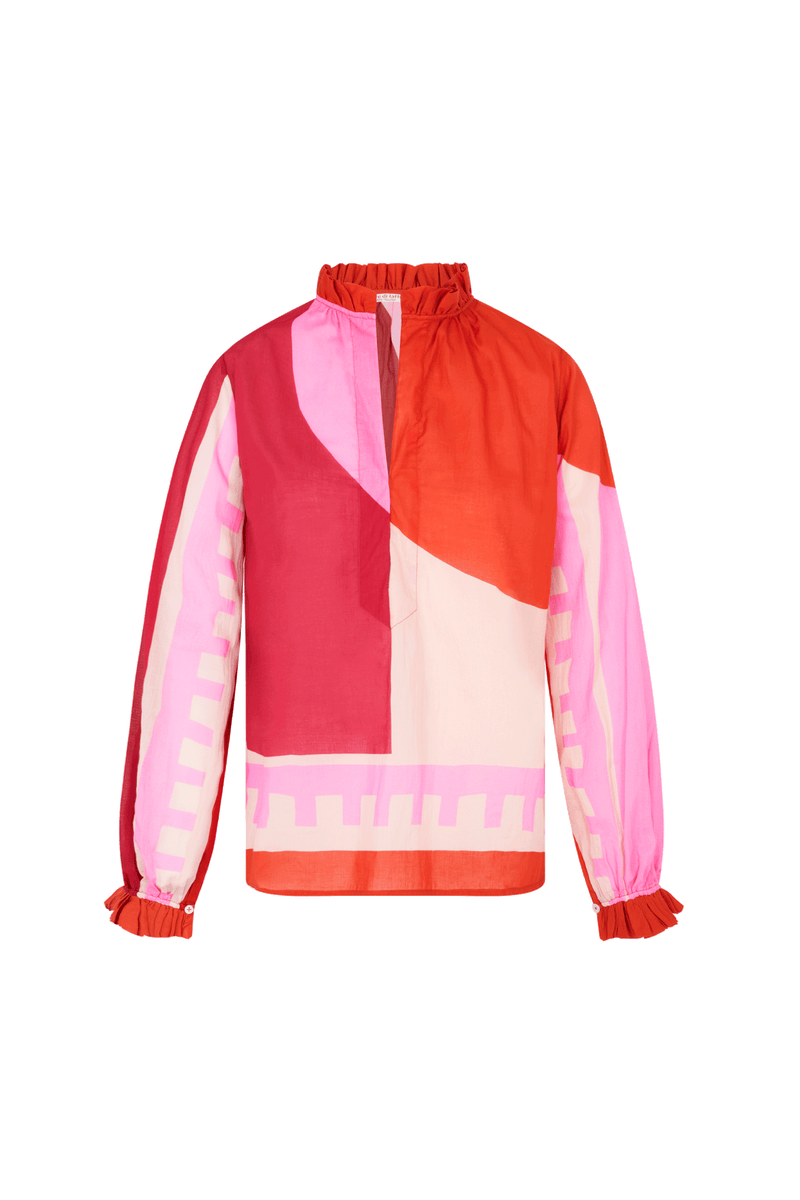 BLOUSE SAPHO IMPRIME GRAPHICO - PINK