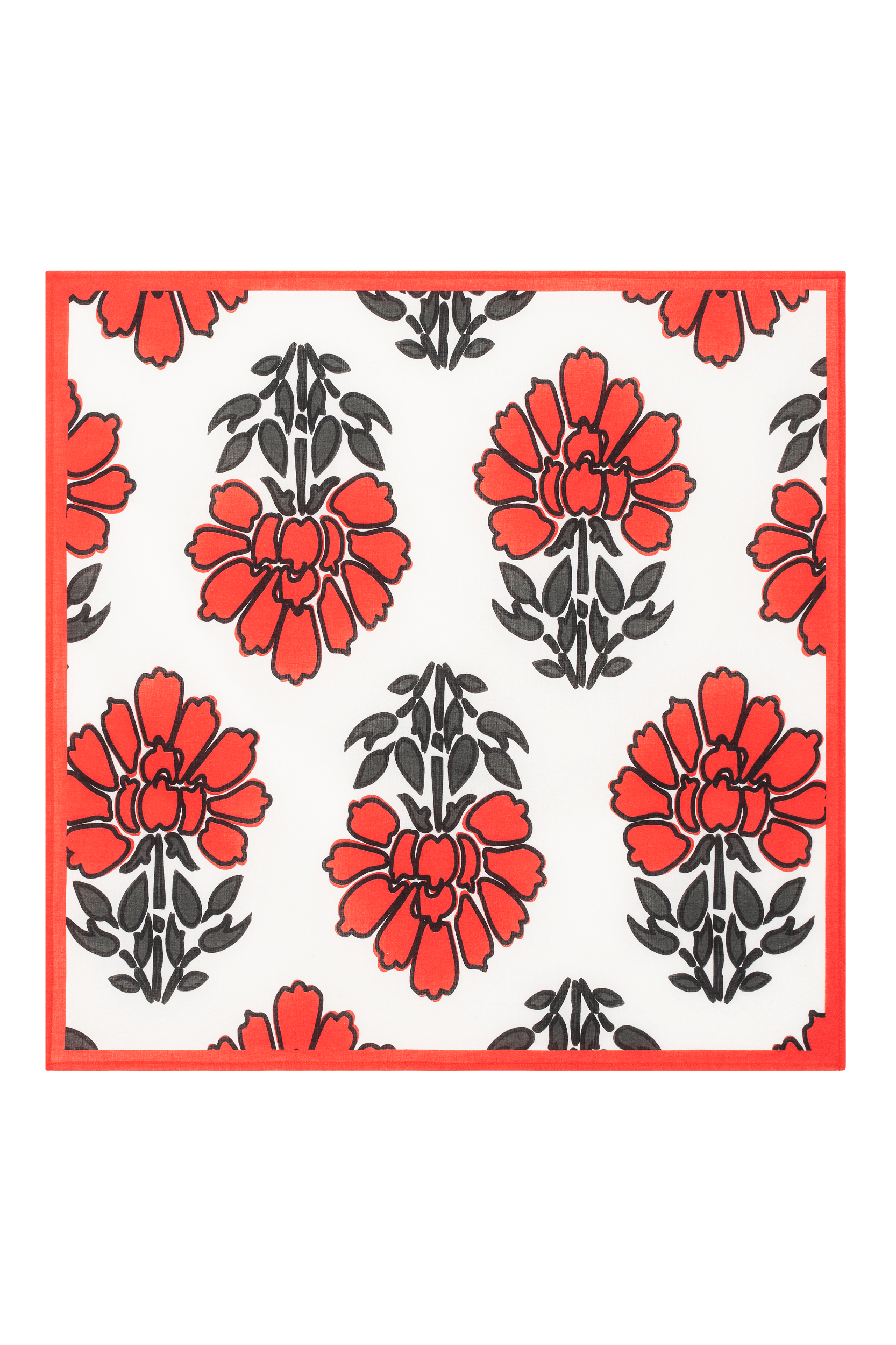 BANDANA IMPRIME INDIAN FLOWERS - REDCLAY