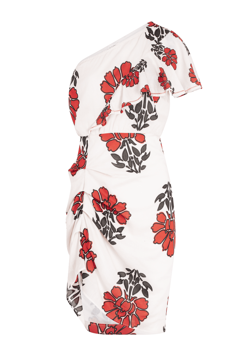 ROBE GALIENE IMPRIME INDIAN FLOWERS - REDCLAY
