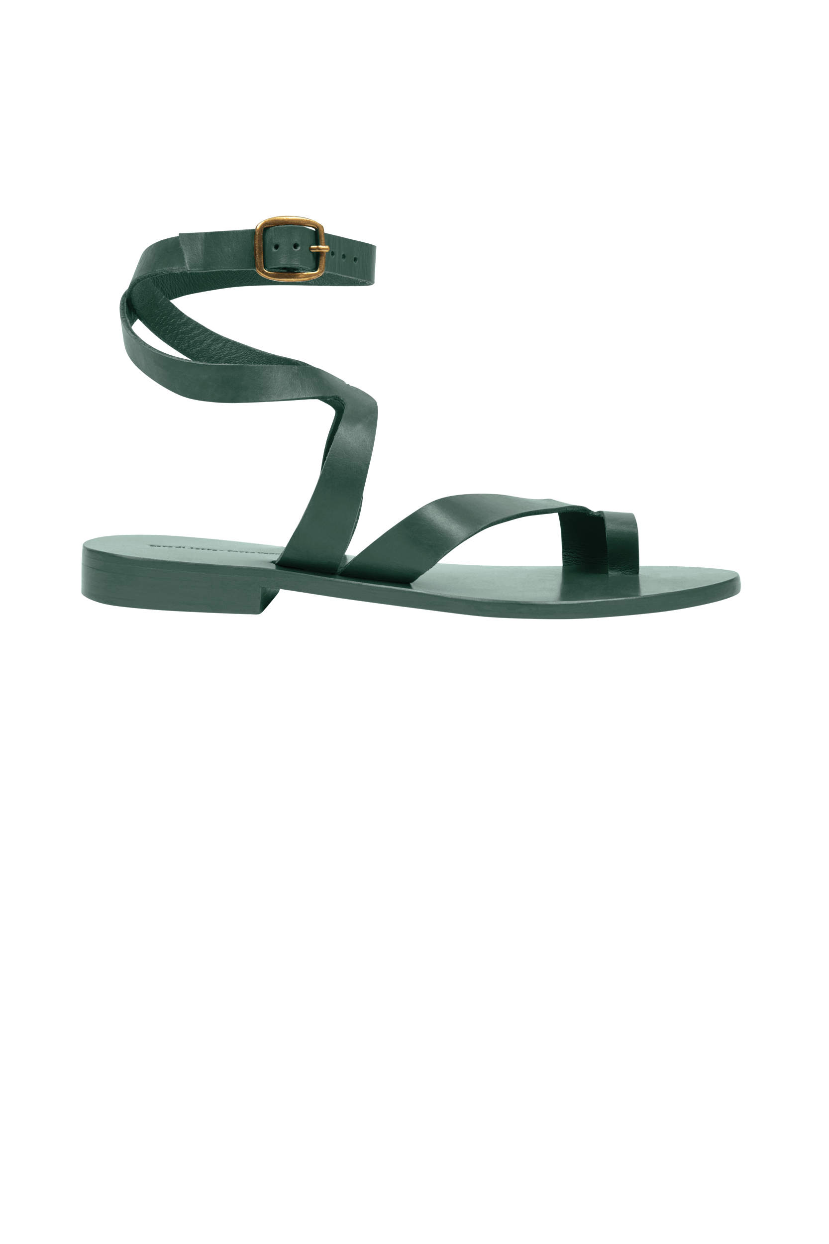 IRENE LEATHER SANDALS - ASPEN GREEN