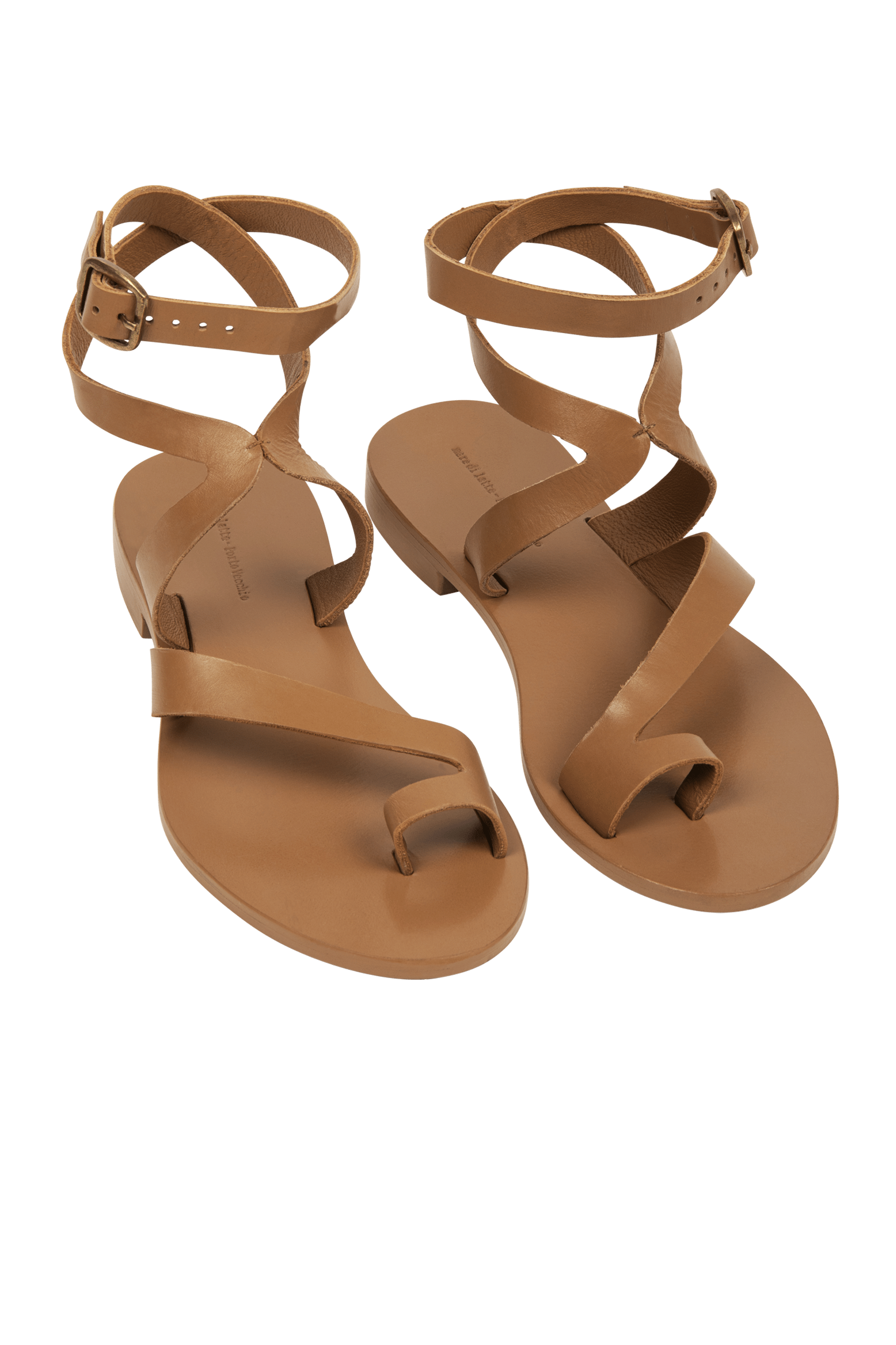 IRENE LEATHER SANDALS - NUDE