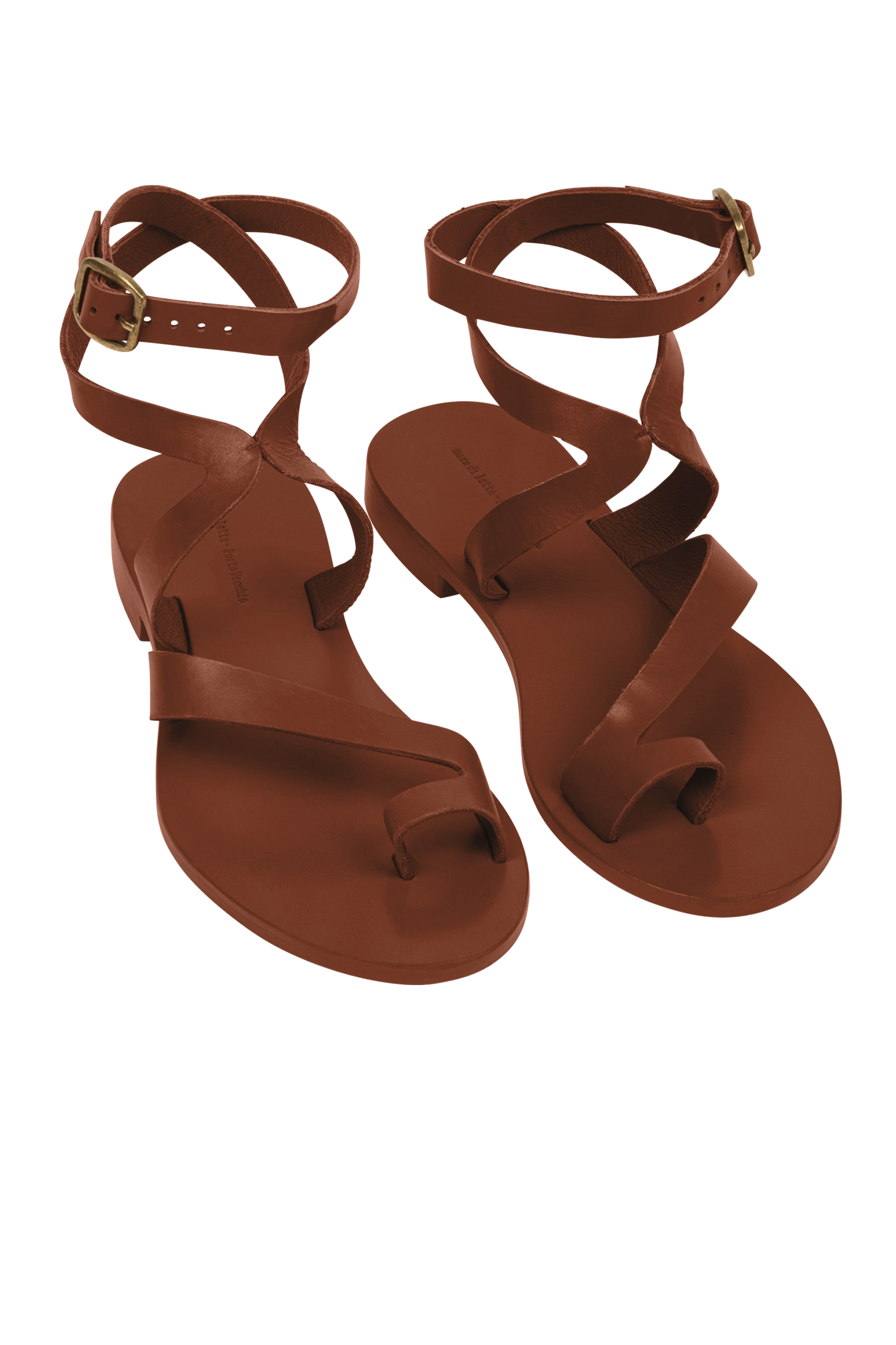 IRENE LEATHER SANDALS - TERRACOTTA