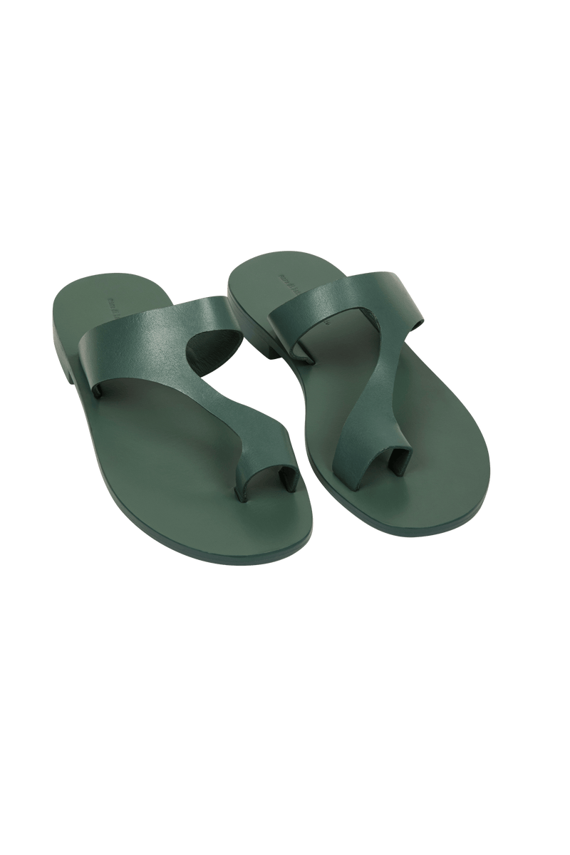 SANDALES EN CUIR ITAK - ASPEN GREEN