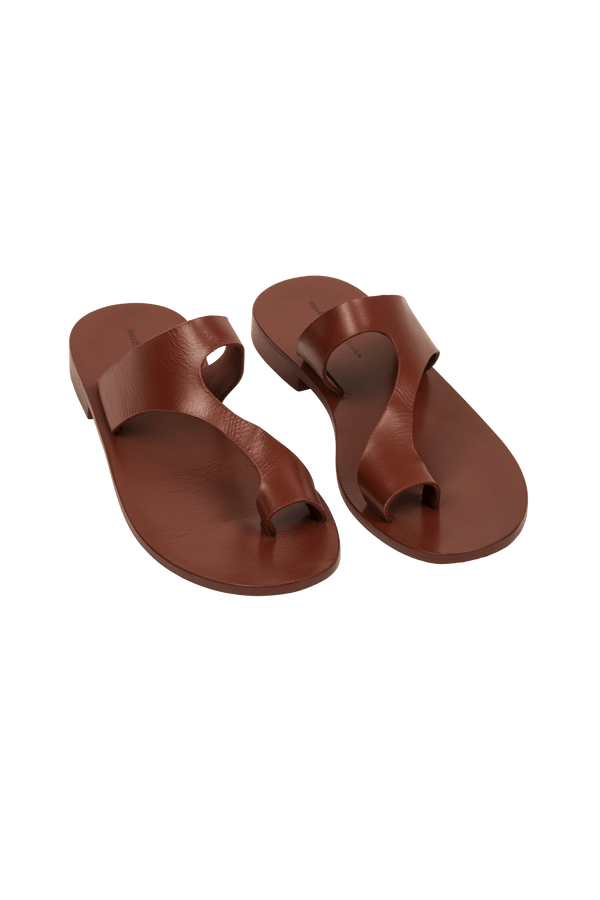 SANDALES EN CUIR ITAK - TERRACOTTA