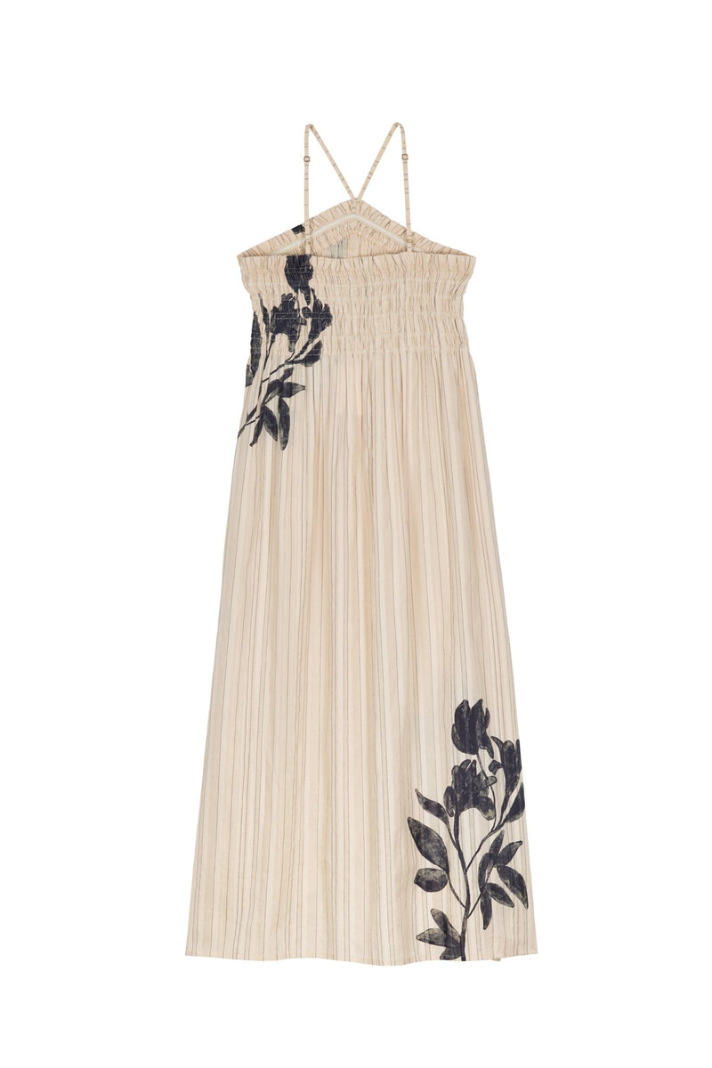 ROBE MORGANE IMPRIME ORCHIDS - WHITE