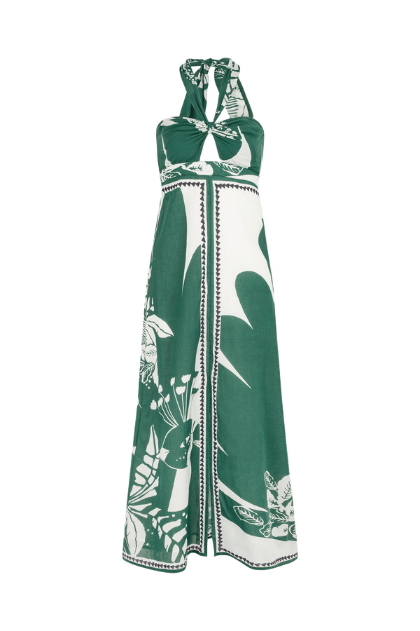 CLEMENCE DRESS PALLADIO PRINT - ASPEN GREEN