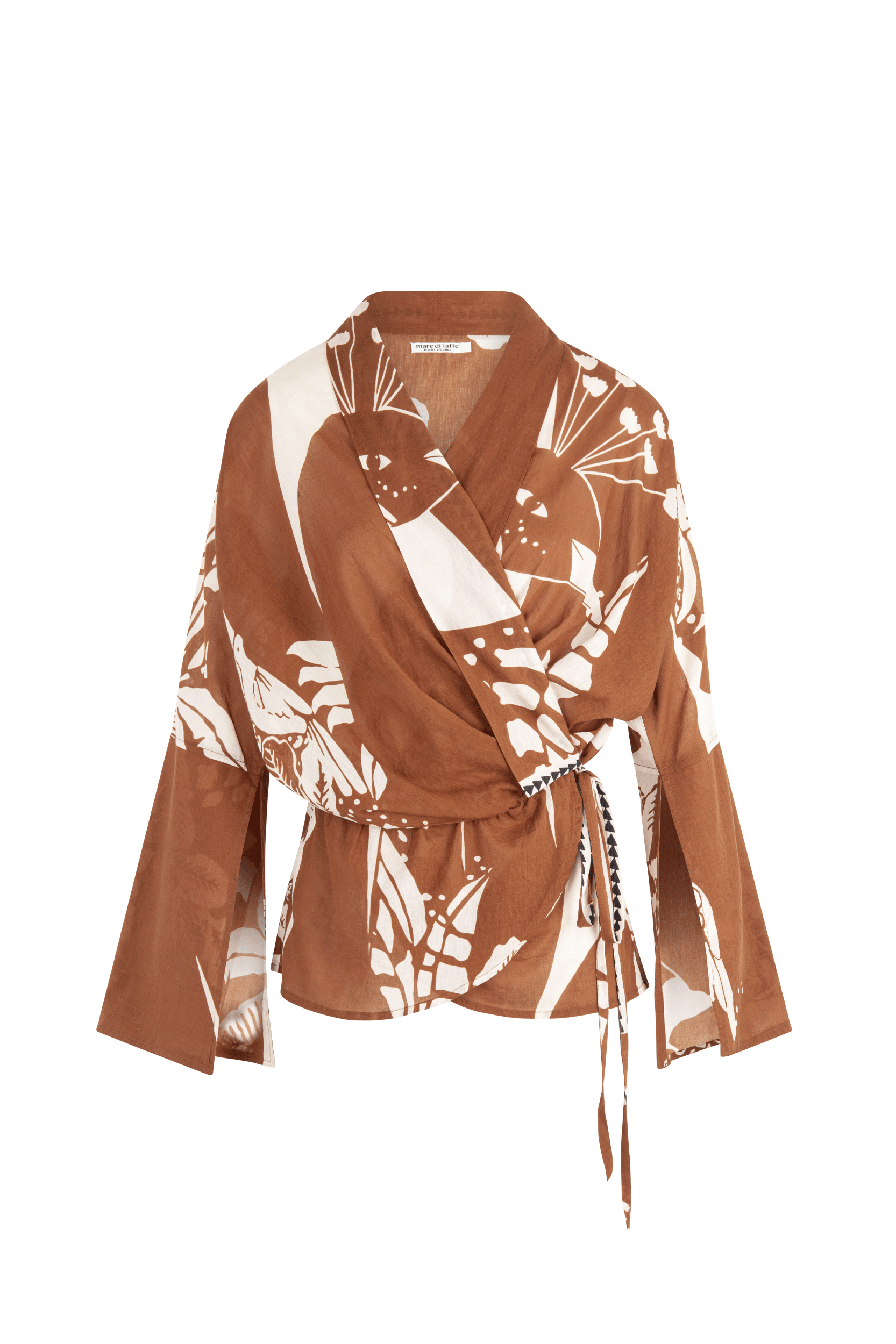 ANAE PALLADIO PRINT BLOUSE - CARAMEL