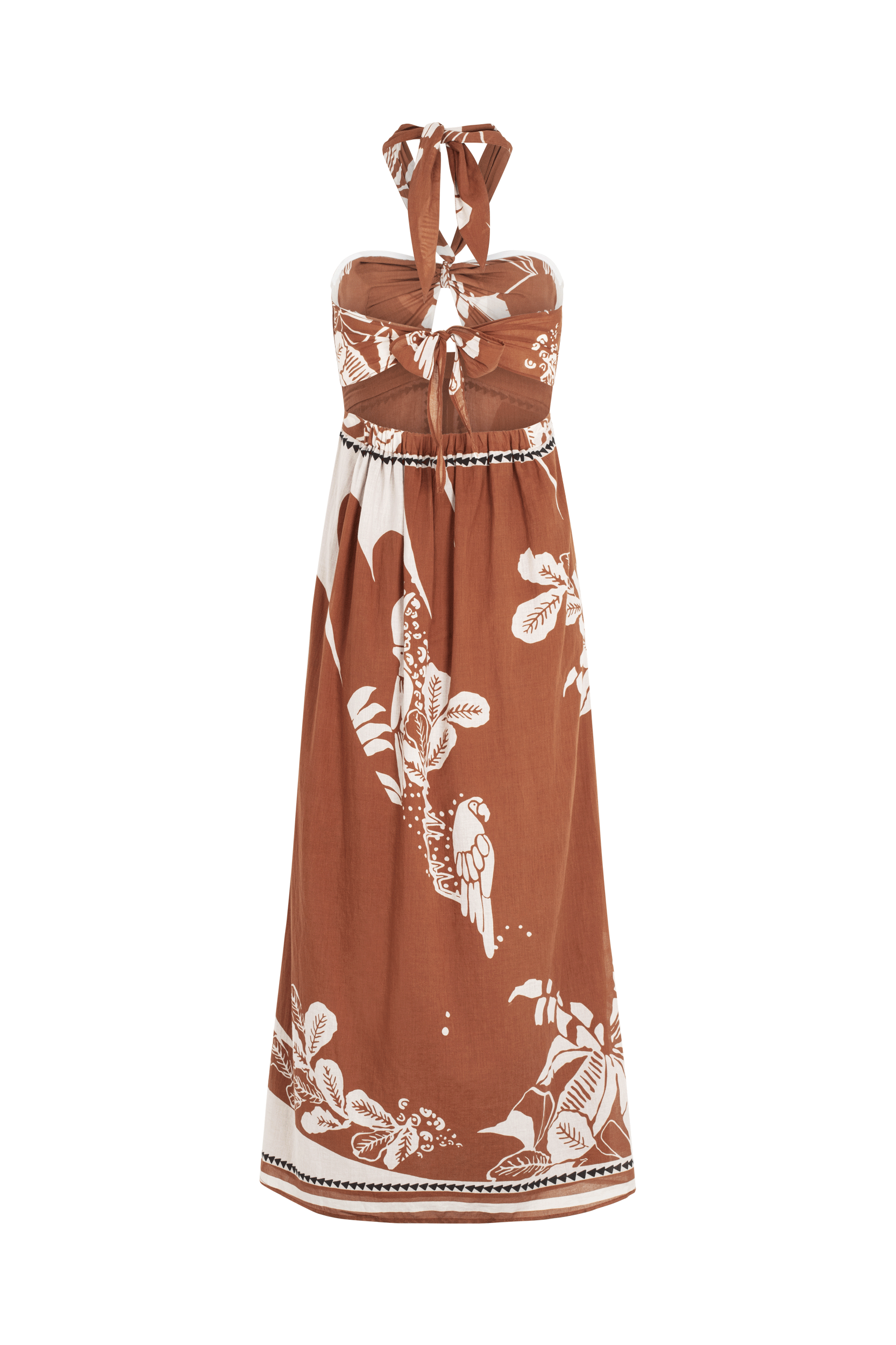 CLEMENCE DRESS PALLADIO PRINT - CARAMEL