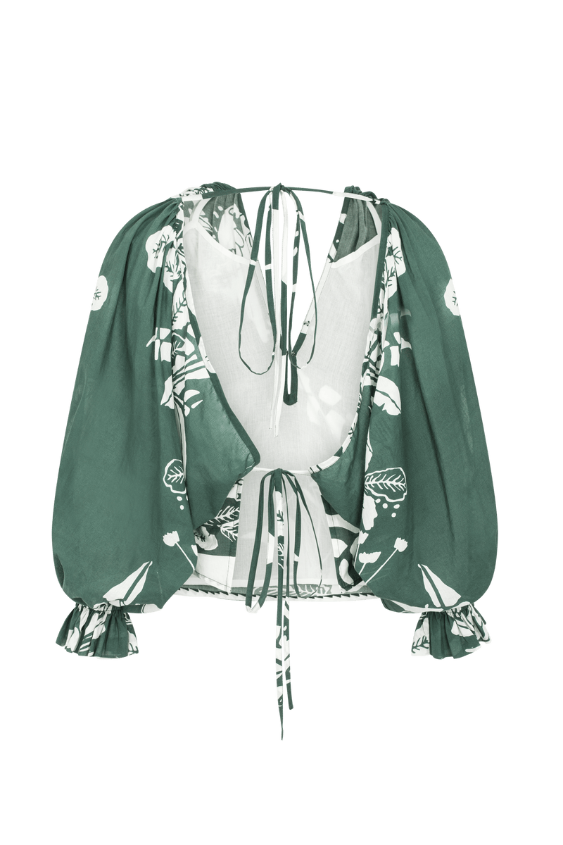 DIVYA TOP PALLADIO PRINT - ASPEN GREEN