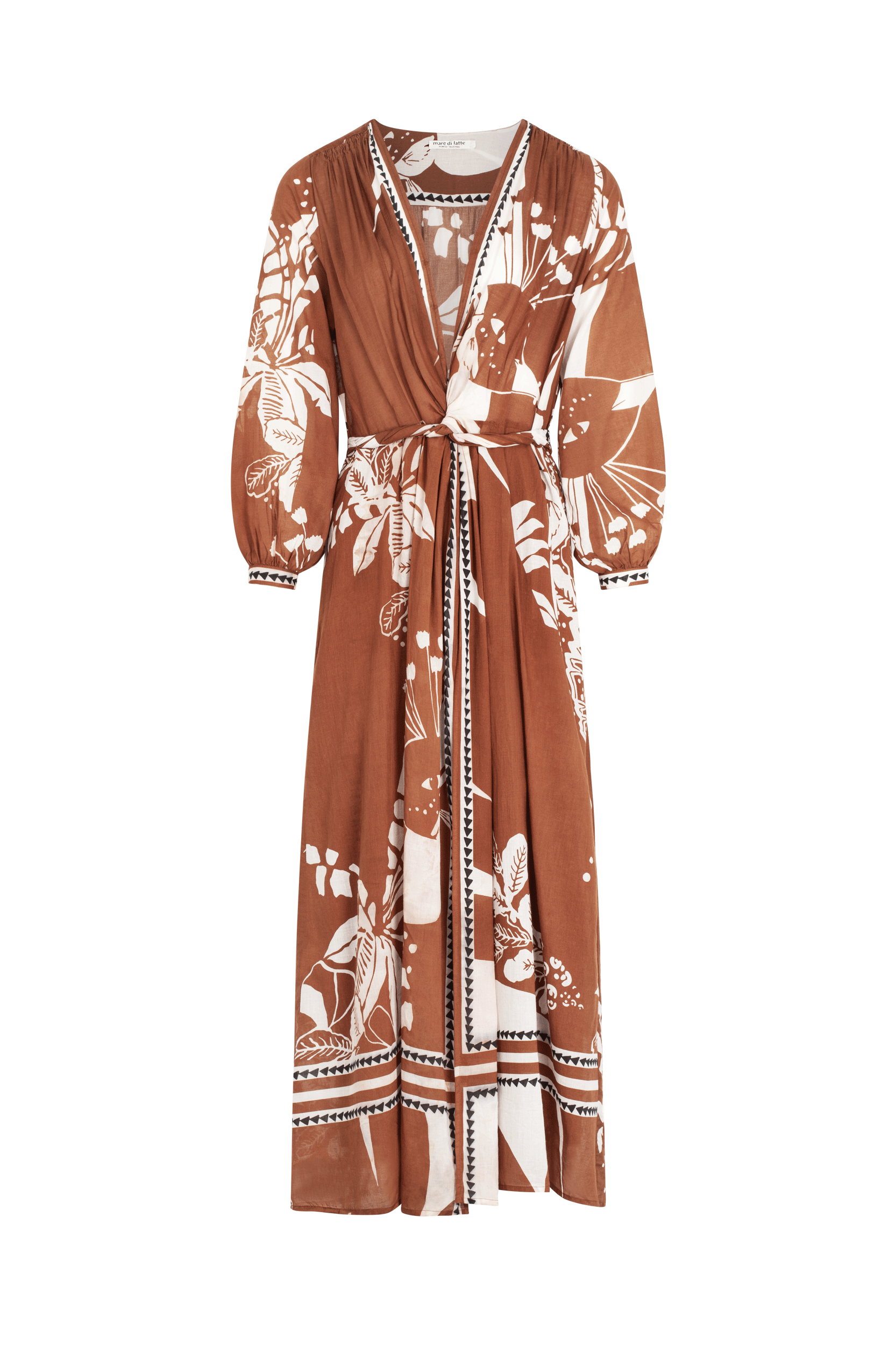 EMMANUELLE DRESS PALLADIO PRINT - CARAMEL