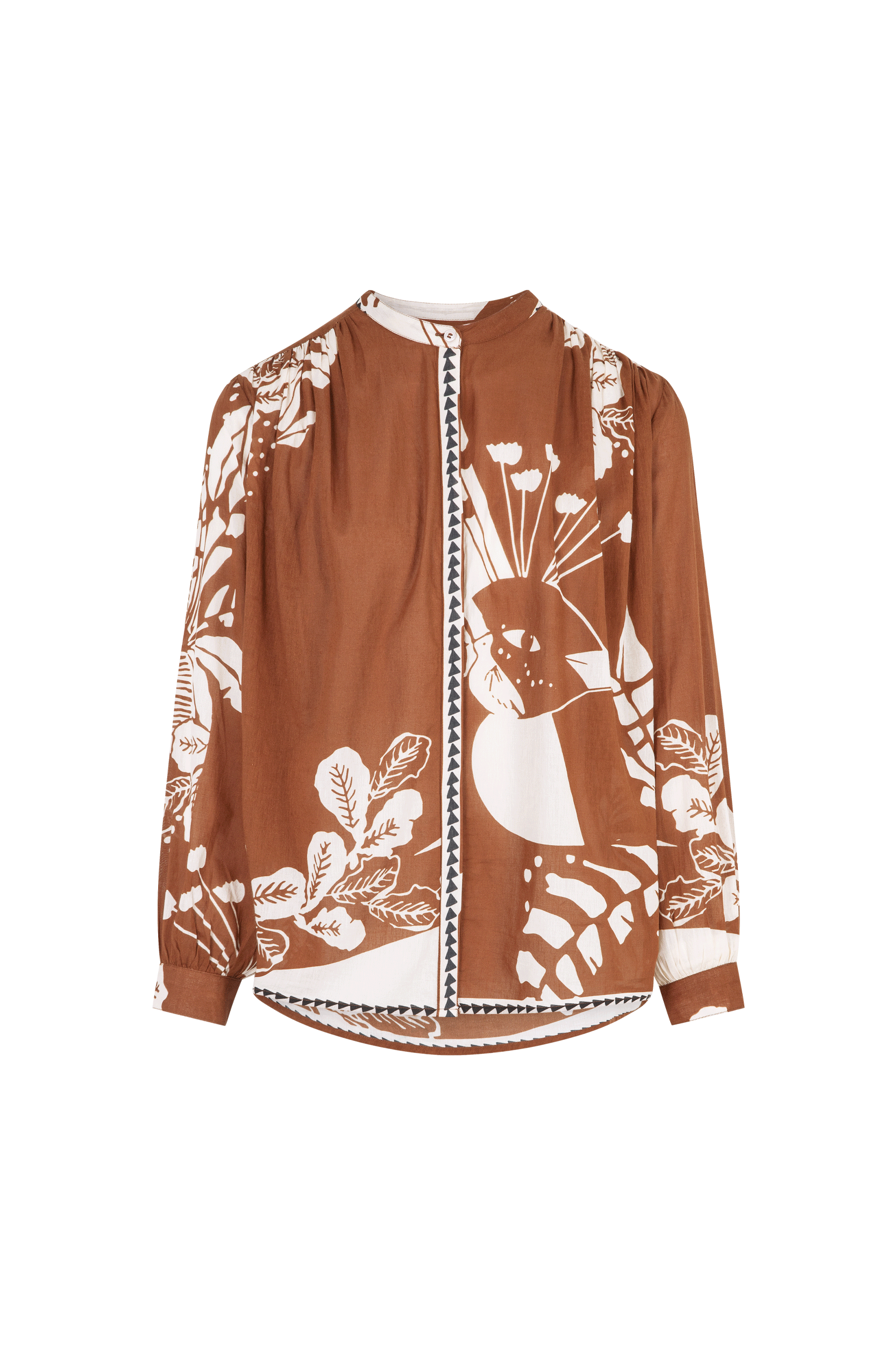 JOLINE SHIRT PALLADIO PRINT - CARAMEL