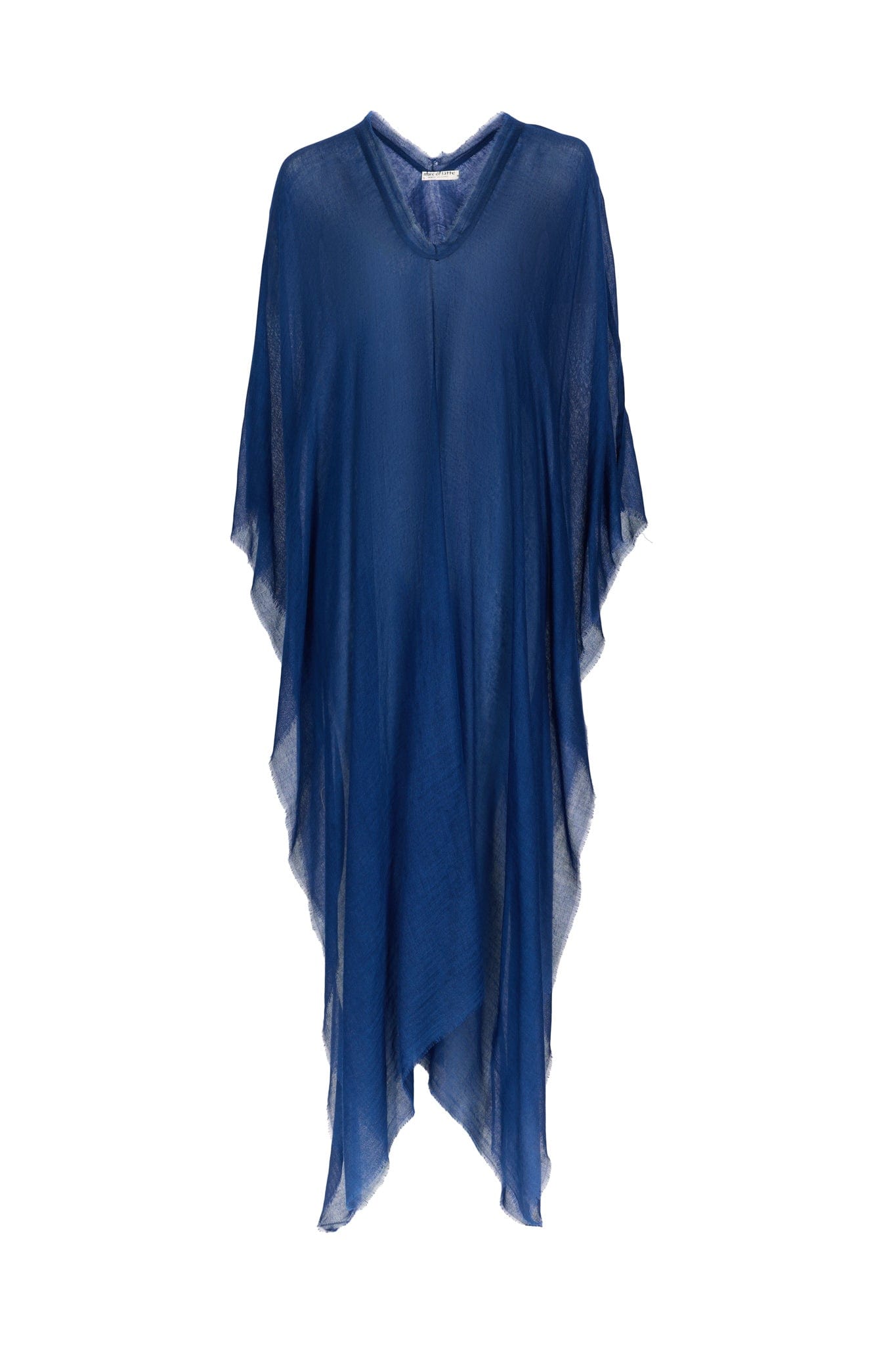RAFAELE LONG WOOL ETAMINE PONCHO - LATTE