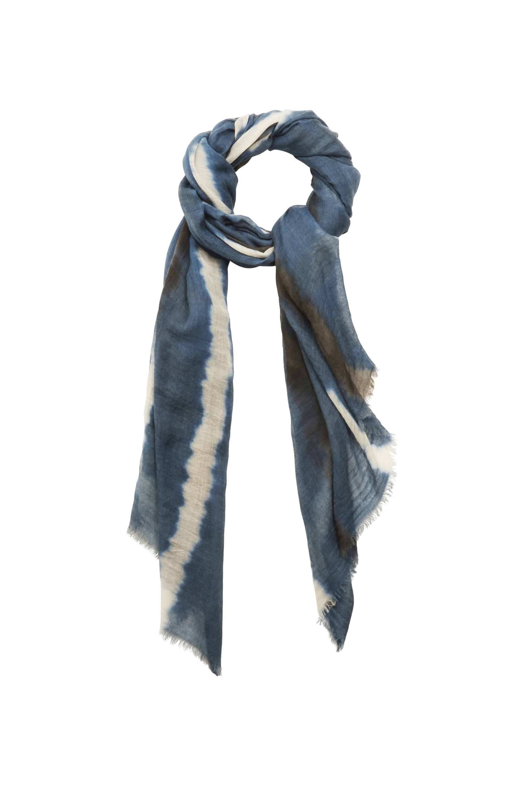ETOLE TIE AND DYE ETAMINE DE LAINE - BLUE PRINT