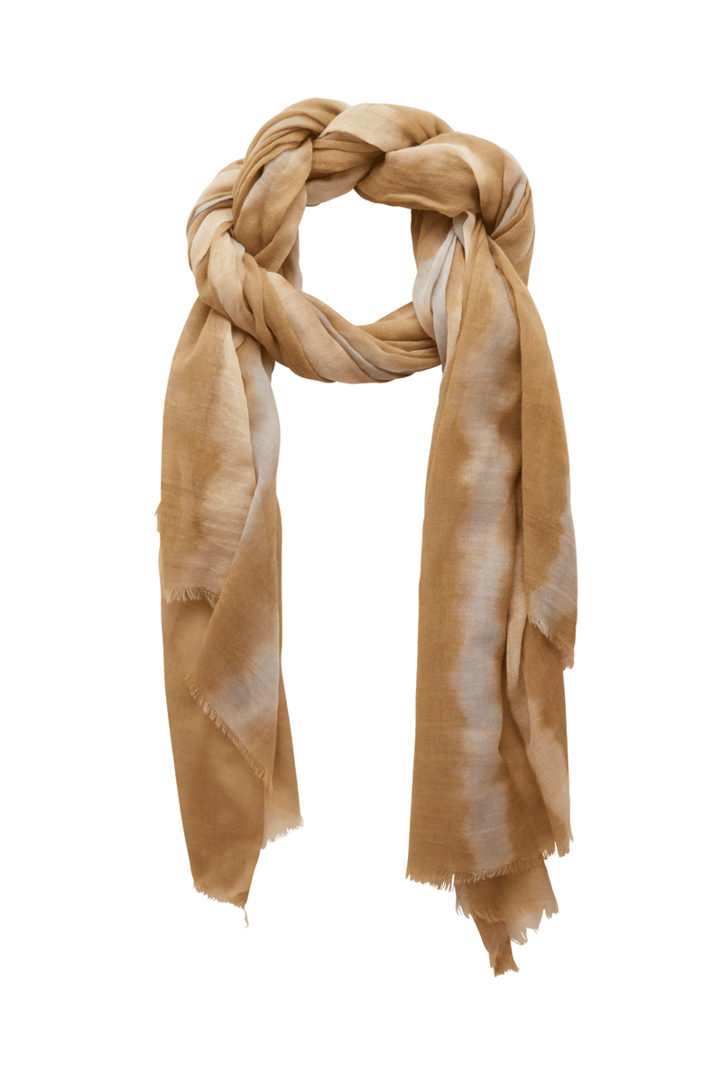 TIE AND DYE STOLE WOOL SILK - DESERT SAND