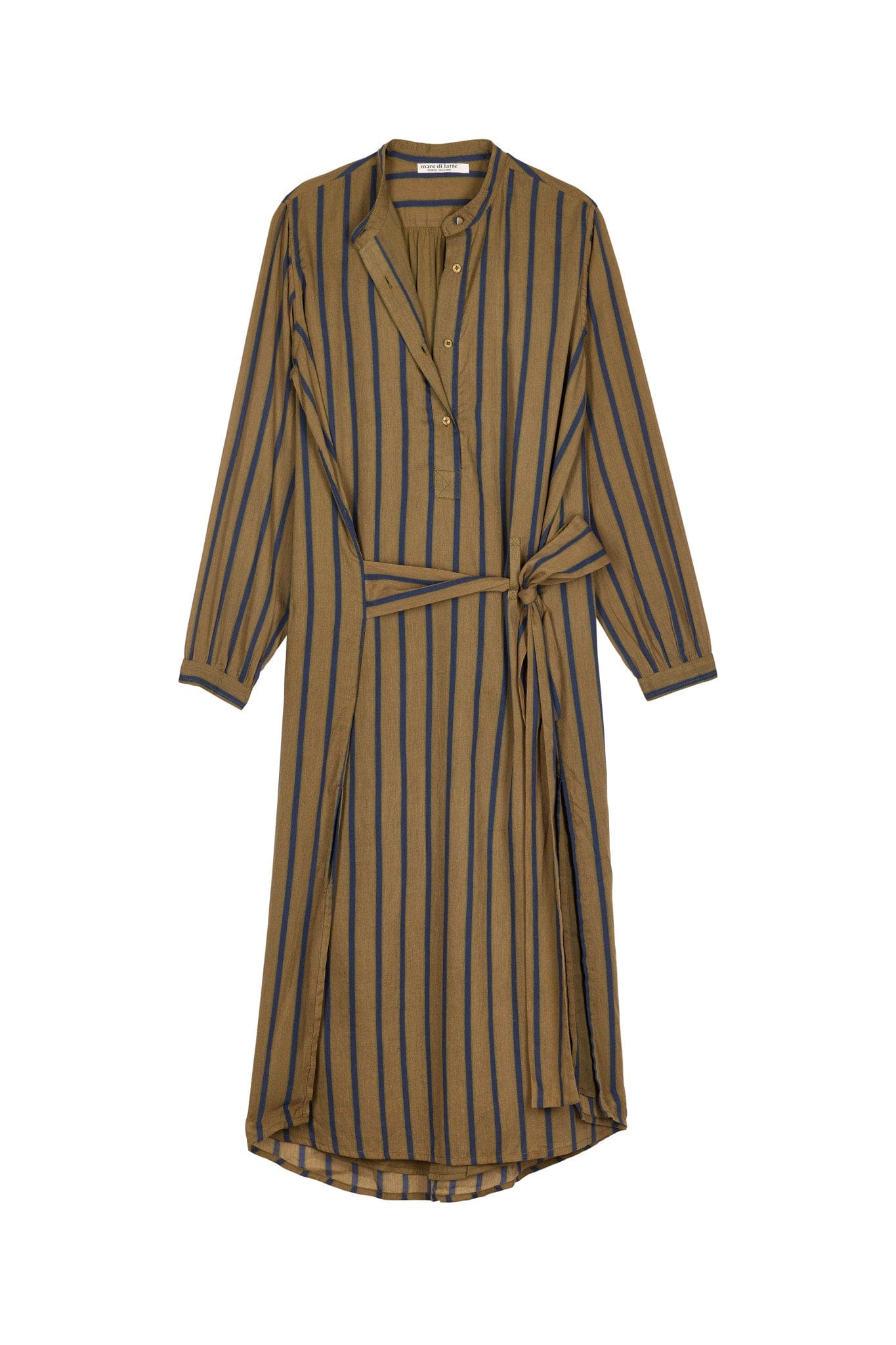 ALBANE DRESS WITH PELICANO PRINT - ARMY DARK BLUE