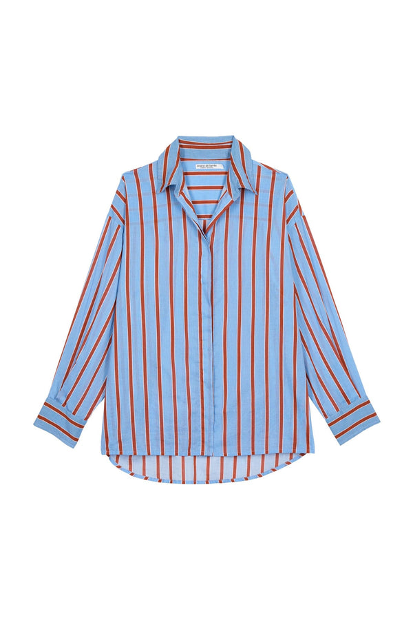 CHEMISE FIORINA IMPRIME PELICANO - LIGHT BLUE RED