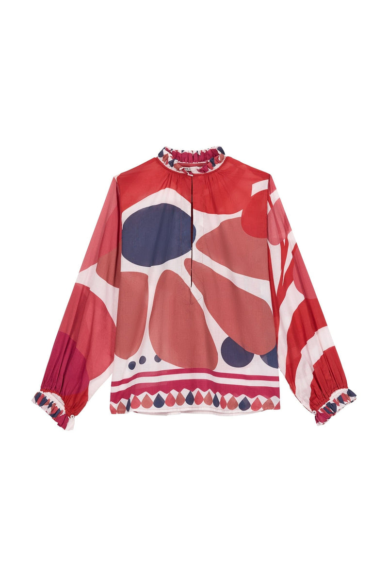 BLOUSE SAPHO IMPRIME RIVIERA - RED