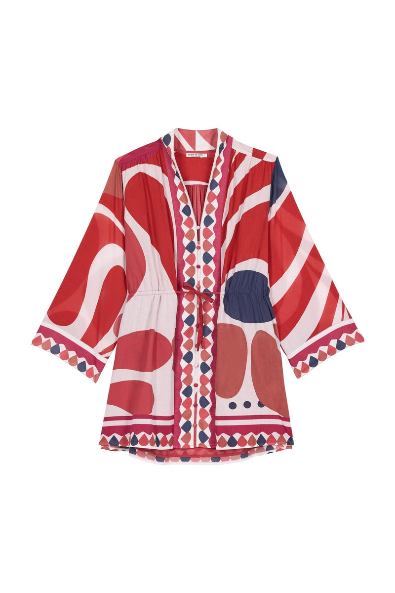 ROBE SILVANA IMPRIME RIVIERA - RED