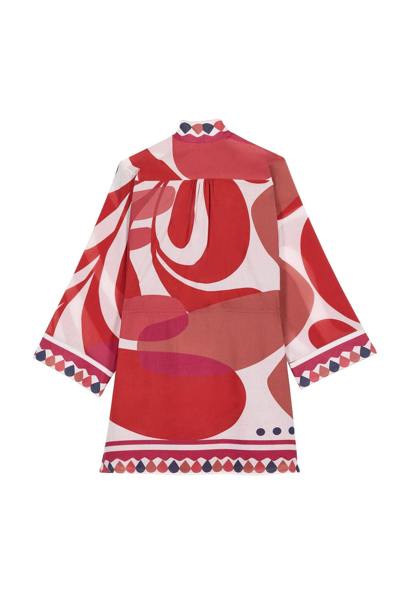 ROBE SILVANA IMPRIME RIVIERA - RED
