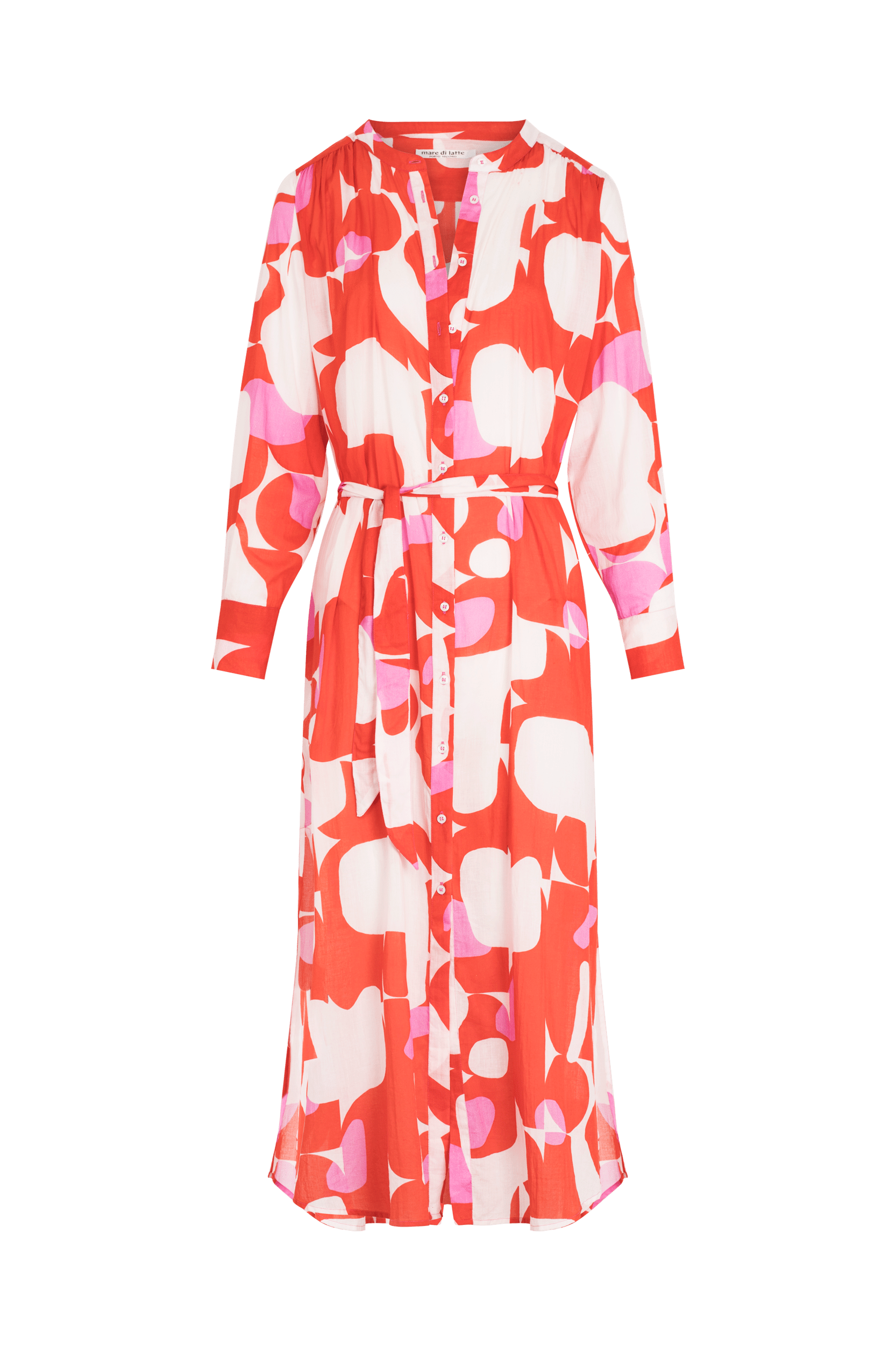 OLGA DRESS SEVENTIES PRINT - PINK