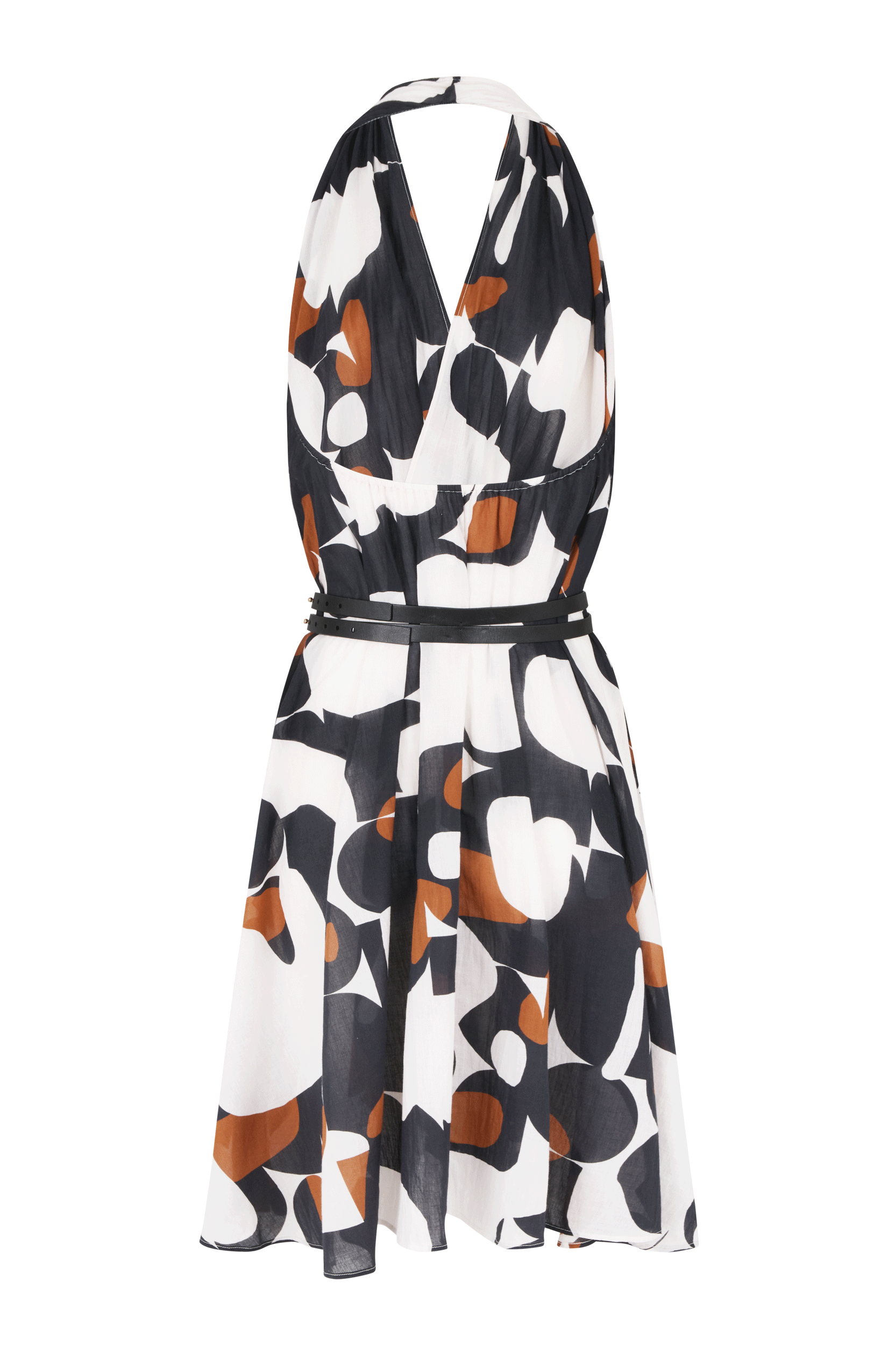 ALINE PAREO MALIN DRESS MID-LONG SEVENTIES PRINT - BLACK