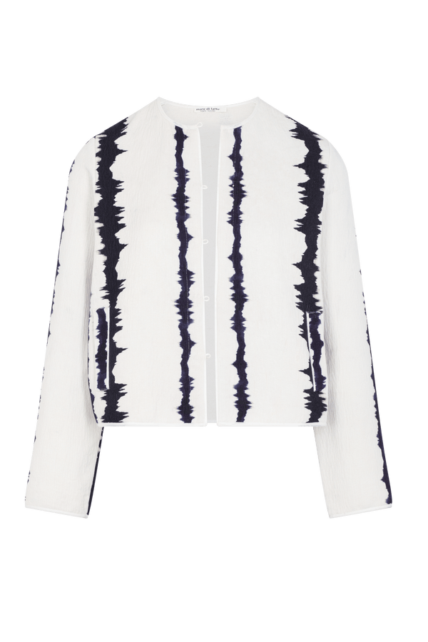 CHARLOTTE TIE AND DYE JACKET - WHITE