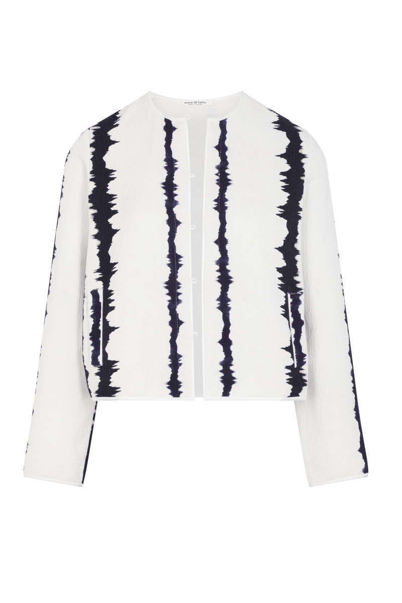 CHARLOTTE TIE AND DYE JACKET - WHITE