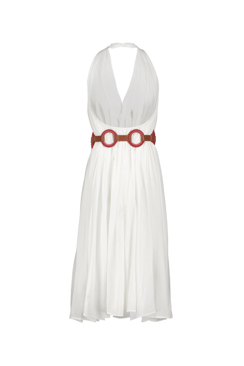 ROBE PARÉO MALIN MI-LONG ALINE - WHITE