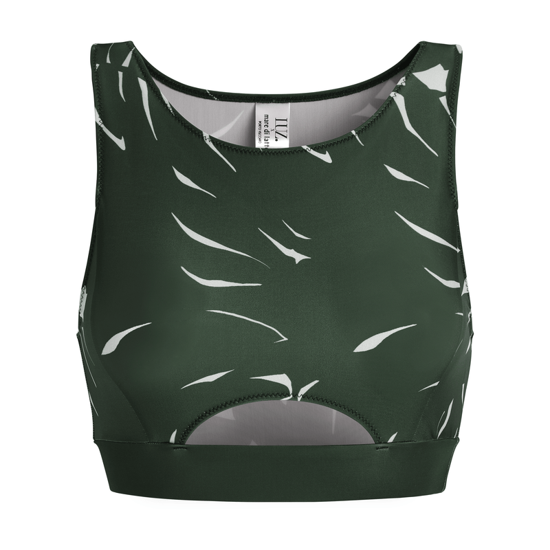 BRASSIÈRE DE SPORT IMPRIMÉE ELISE - KAKI