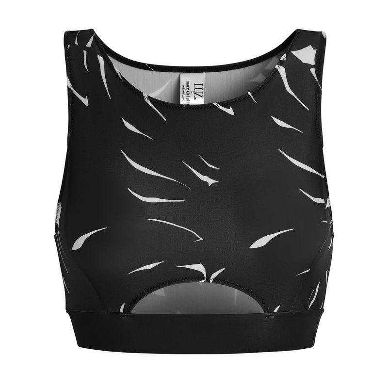 BRASSIÈRE DE SPORT IMPRIMÉE ELISE - NOIR