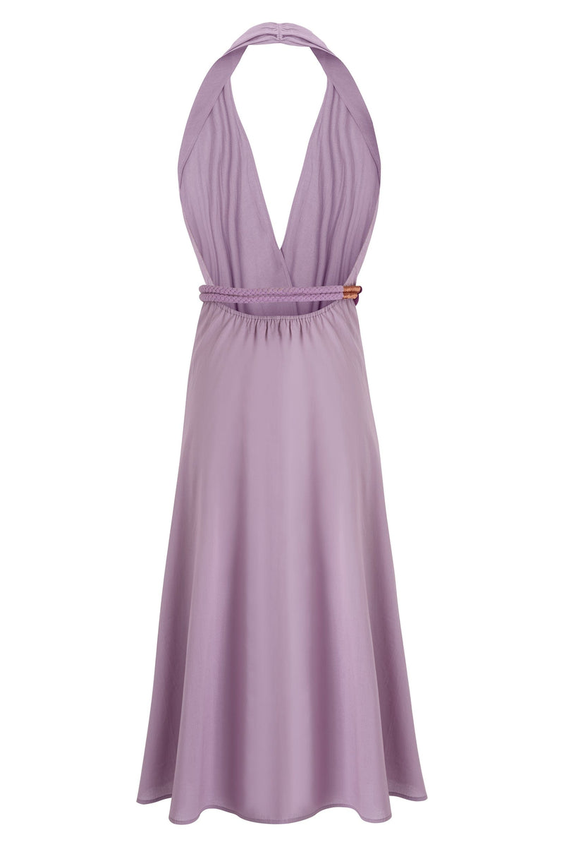 PAREO MALIN DRESS MID-LONG ALINE - MAUVE MIST