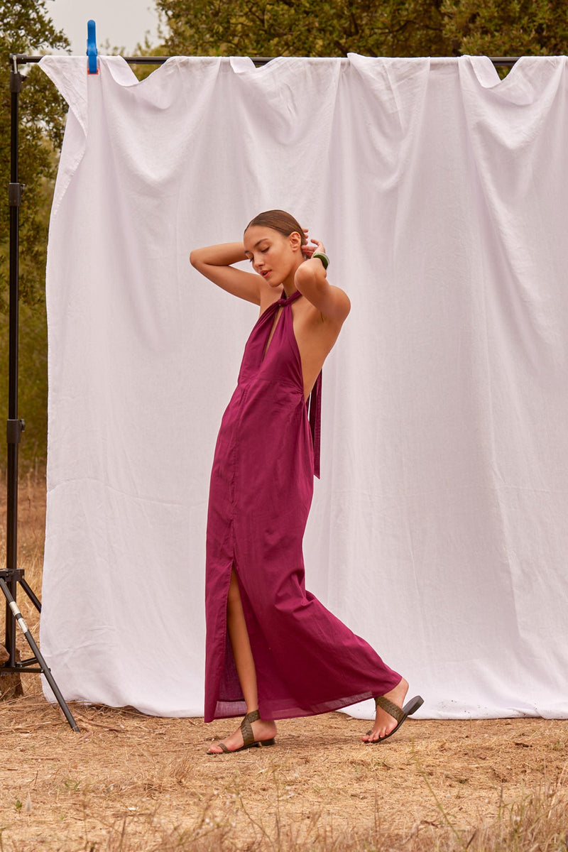 ROBE LONGUE ALMA - DARK PURPLE