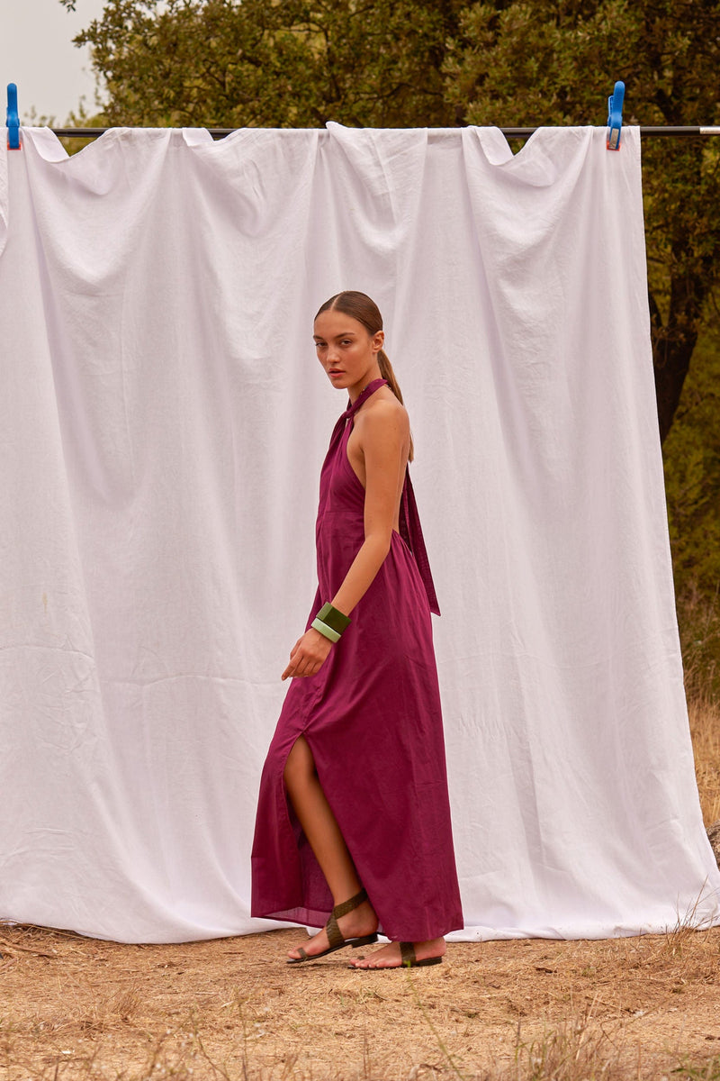 ROBE LONGUE ALMA - DARK PURPLE