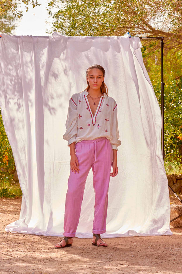 BLOUSE SAPHO BRODÉE - OFF WHITE