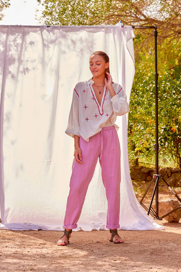 BLOUSE SAPHO BRODÉE - OFF WHITE