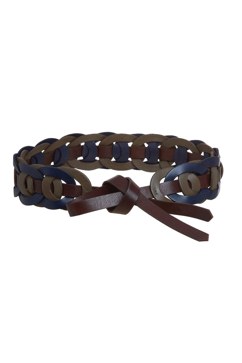 CEINTURE EN CUIR PASTILLE - DARK COMBO