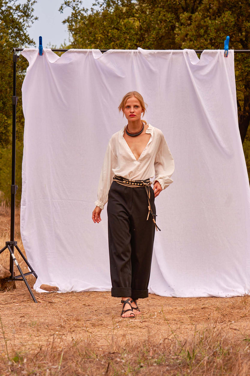 CEINTURE PRECILLIA - BLACK OFF WHITE