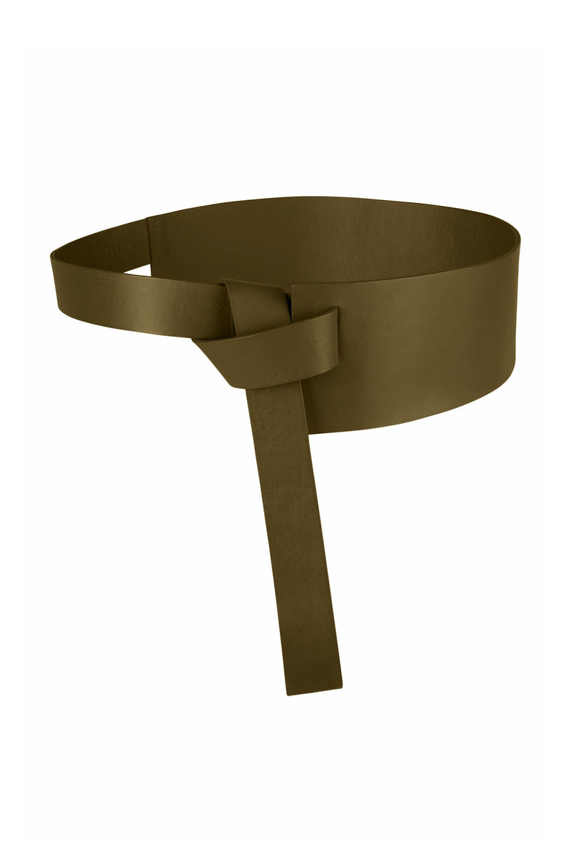 CEINTURE EN CUIR PAULETTE - DARK AMBER