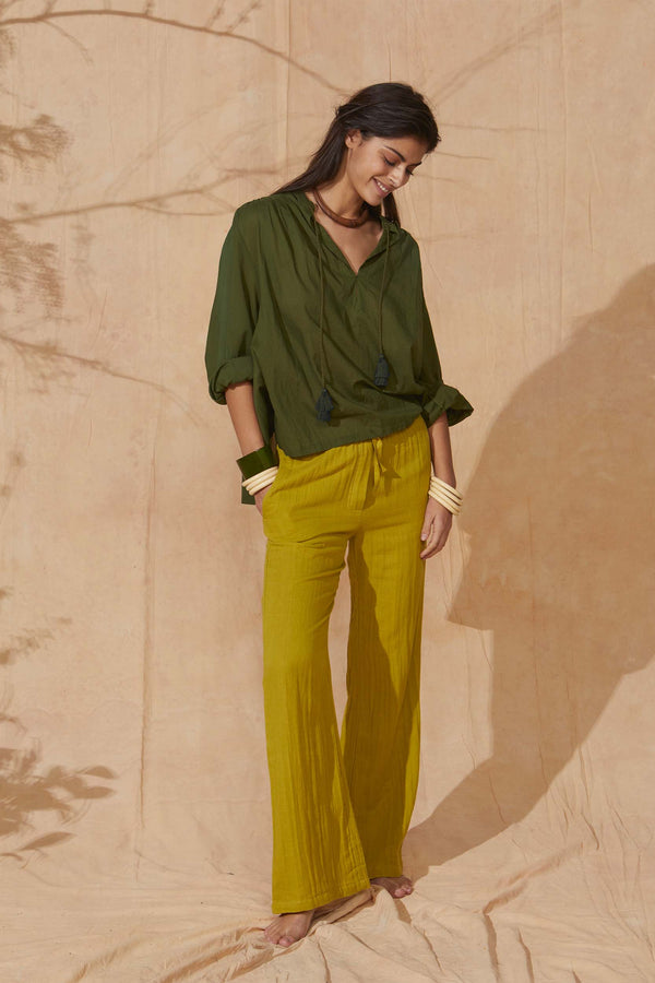 BLOUSE VENACO MARAVOILE - OLIVE GREEN
